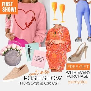 UPDATE! NOW 7:15 PM CST‼️My first POSH SHOW!! Tons of new items & steals!!